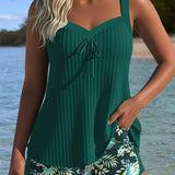Ella | Striped Wide-Leg Tankini