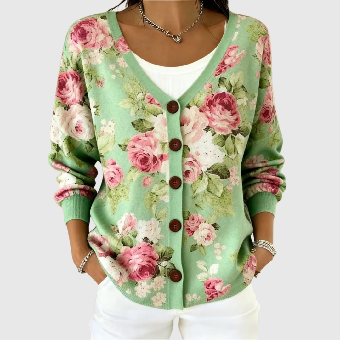 Rose | Comfortable Knitted Button-Detail Cardigan