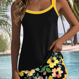 Rose | Elegant Wide-Leg Tankini