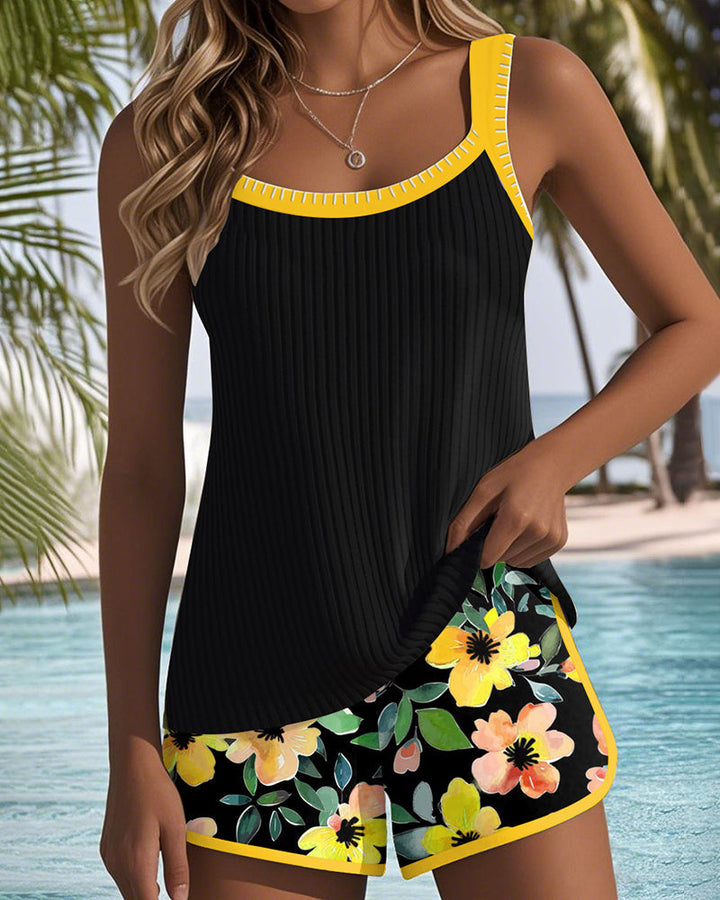 Rose | Elegant Wide-Leg Tankini