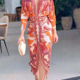 Monica | Printed Midi Dress