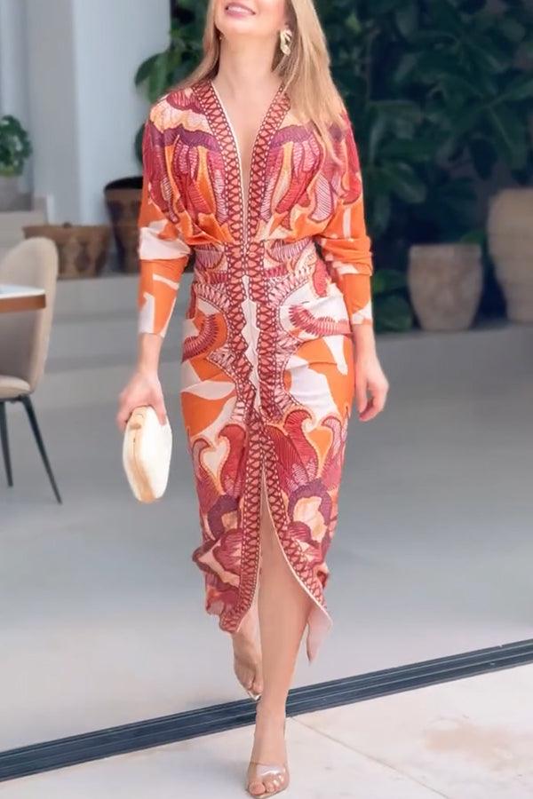 Monica | Printed Midi Dress