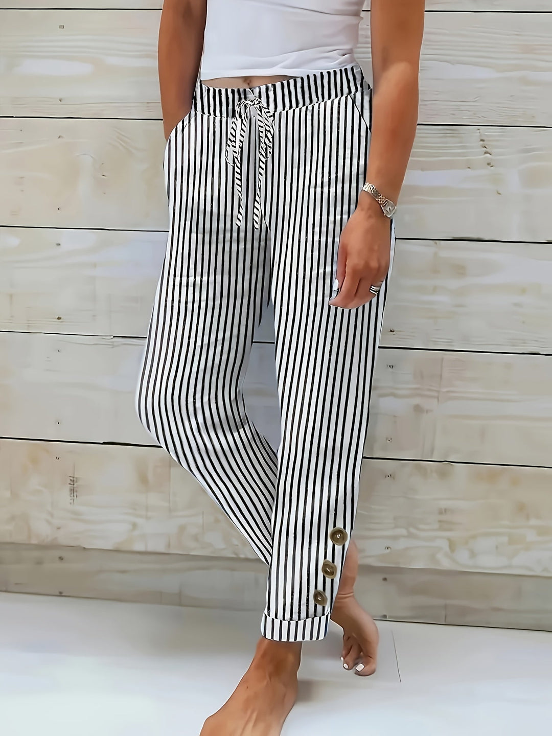 Madeleine | Striped Relaxed Trousers