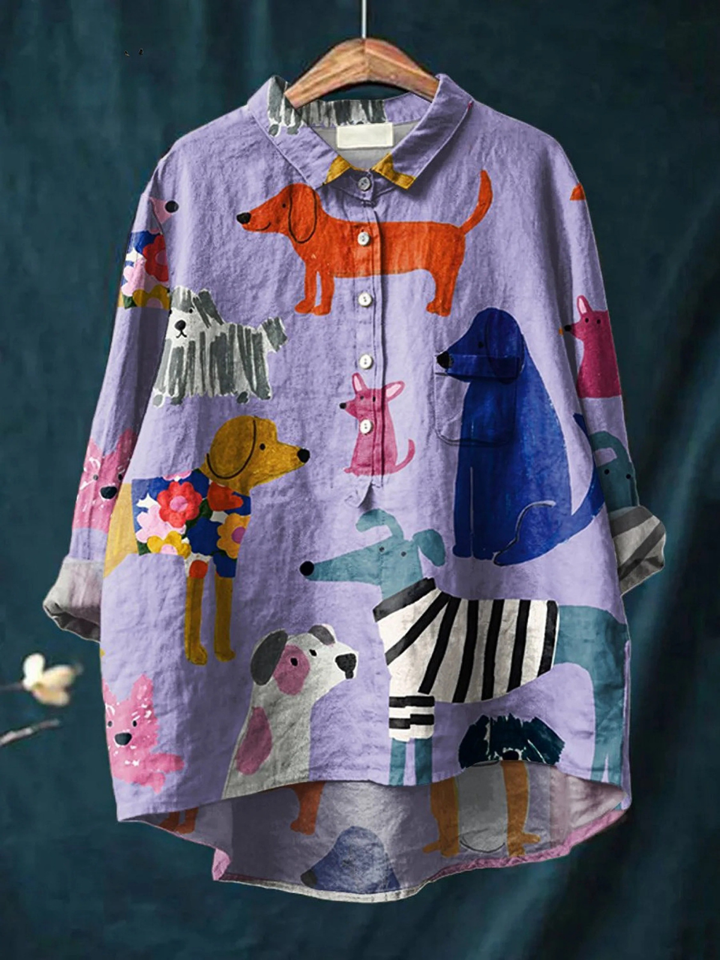Rose | Printed Dog-Print Relaxed T-Shirt