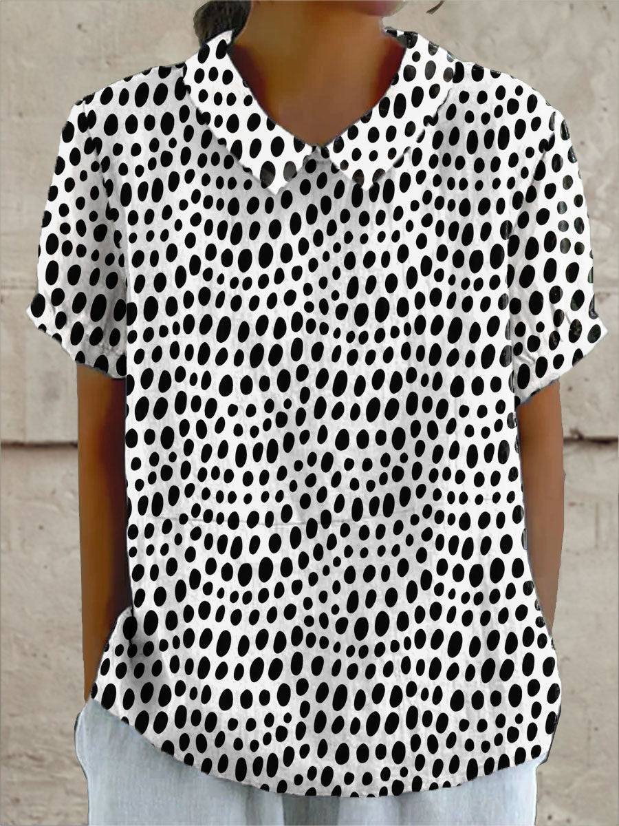 Rosie | Printed Polka-Dot Blouse