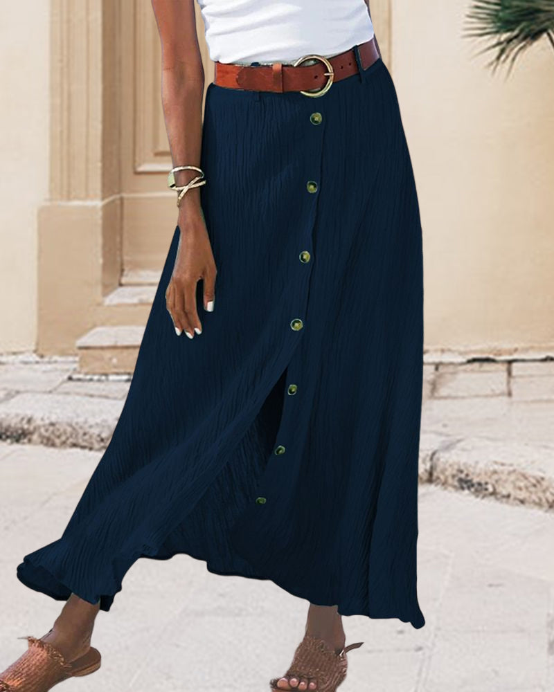Marie | Button-Detail Skirt