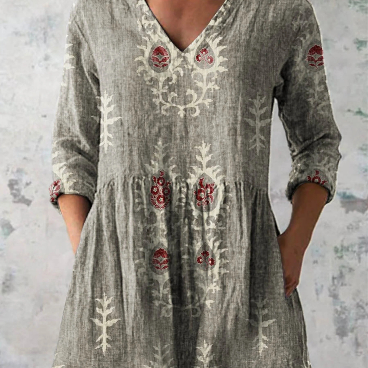 Mary | Long V-Neck Blouse
