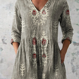 Mary | Long V-Neck Blouse