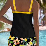 Rose | Elegant Wide-Leg Tankini