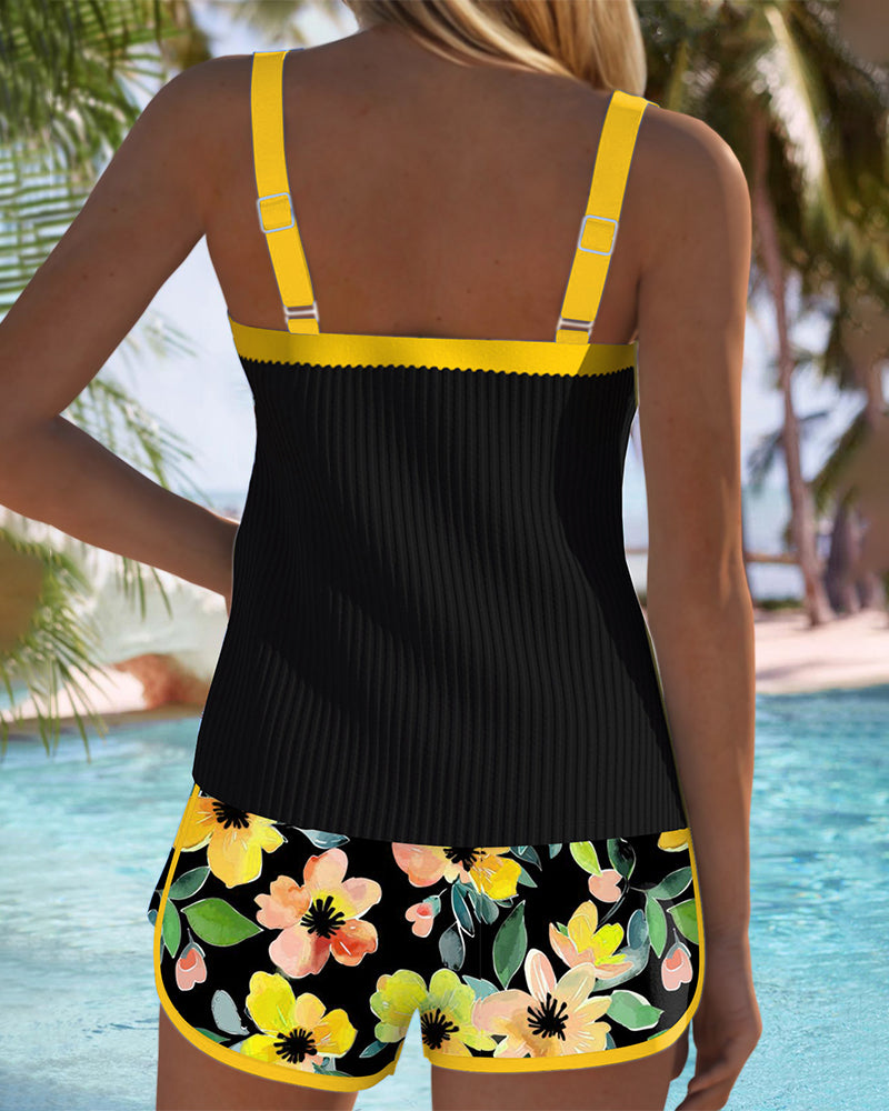 Rose | Elegant Wide-Leg Tankini