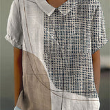 Claudia | Polka-Dot Abstract-Print Blouse