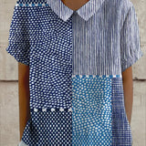 Yasmin | Printed Patchwork Blouse