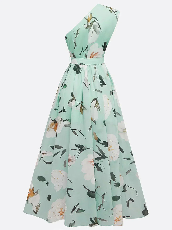 Valerie | Chiffon Floral Maxi Off-Shoulder Dress
