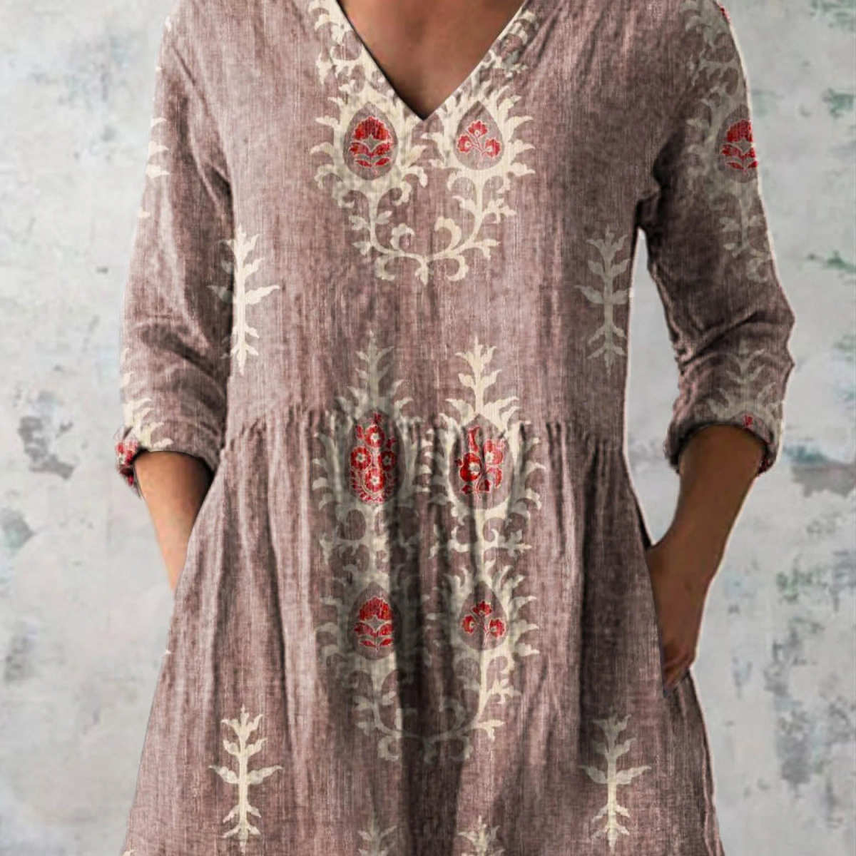 Mary | Long V-Neck Blouse