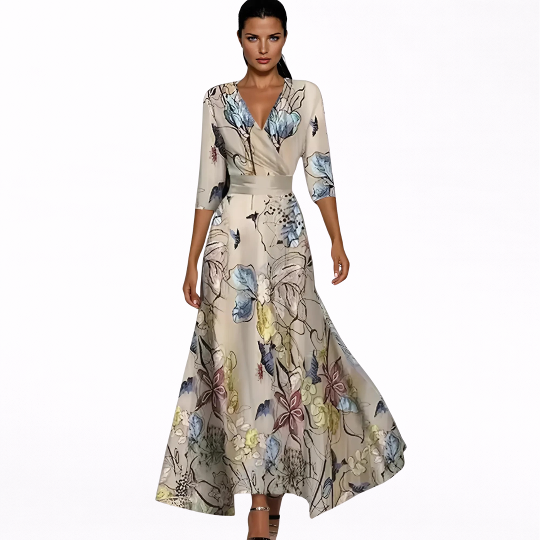 Heather | Elegant Floral Maxi Dress