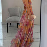 Betsy | Floral Printed Maxi V-Neck Dress