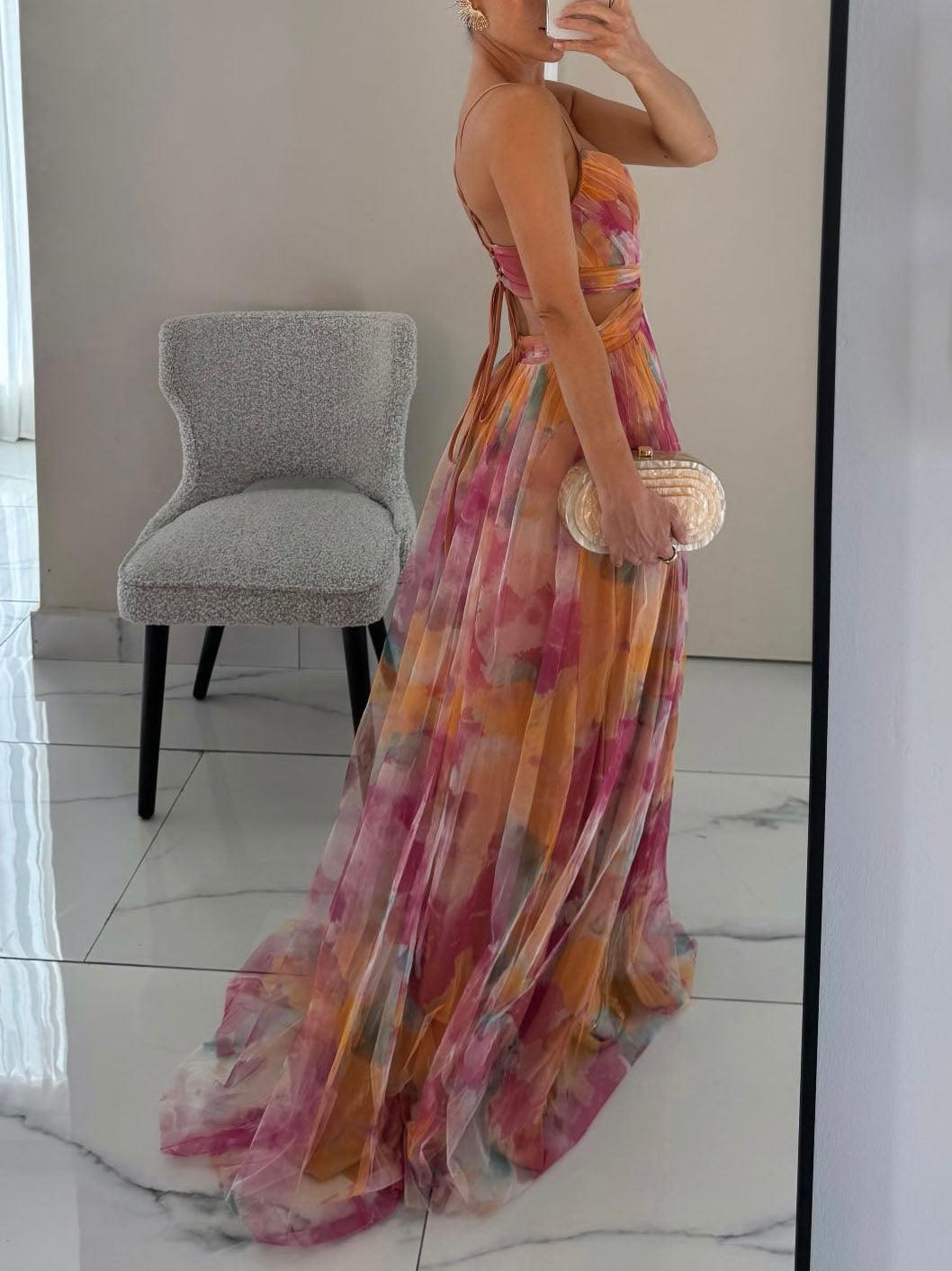 Betsy | Floral Printed Maxi V-Neck Dress