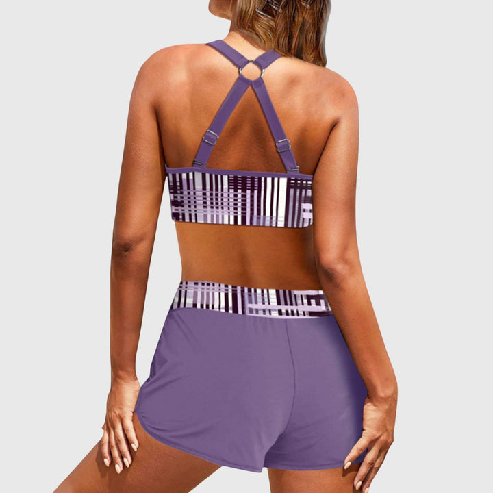 Charlotte | Striped High-Waisted Bikini
