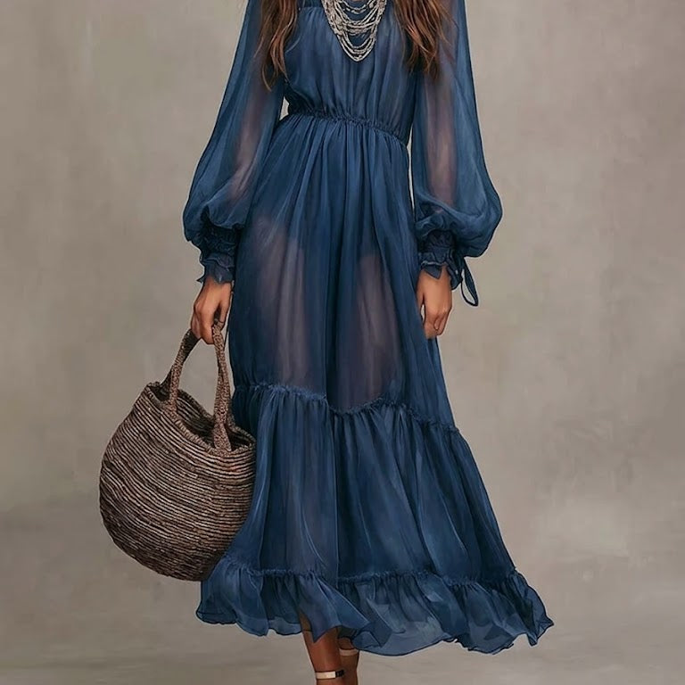 Ella | Elegant Midi V-Neck Dress