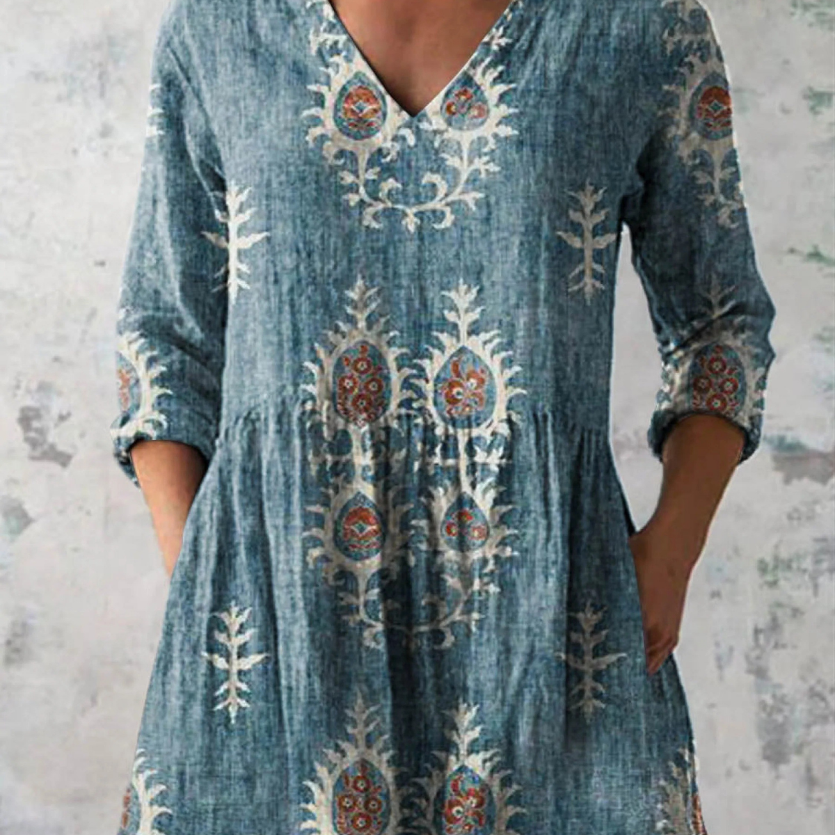 Mary | Long V-Neck Blouse