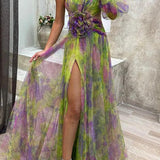 Francesca | Floral Maxi Pleated Dress