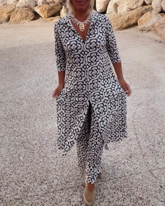 Helena | Geometric-Print Set