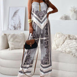 Hazel | Elegant Lace-Up Wide-Leg Set