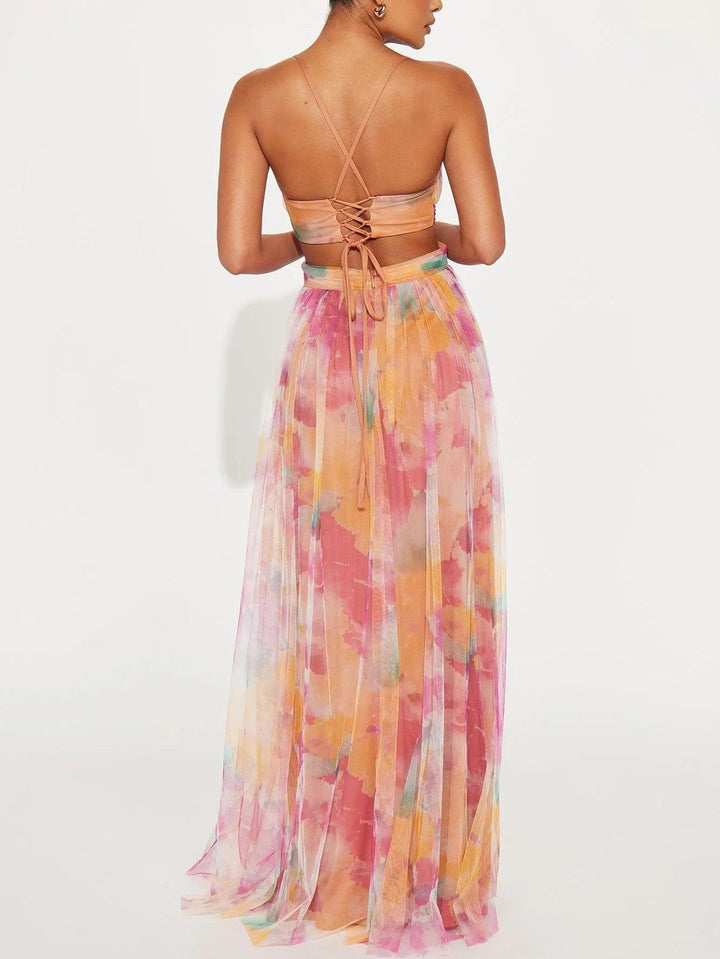 Betsy | Floral Printed Maxi V-Neck Dress