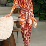 Monica | Printed Midi Dress
