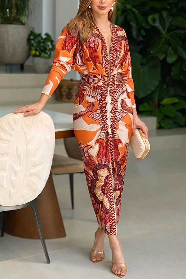 Monica | Printed Midi Dress