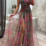 Francesca | Floral Maxi Pleated Dress