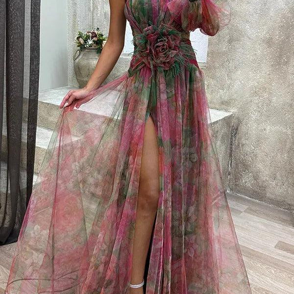 Francesca | Floral Maxi Pleated Dress