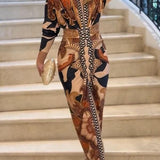 Monica | Printed Midi Dress
