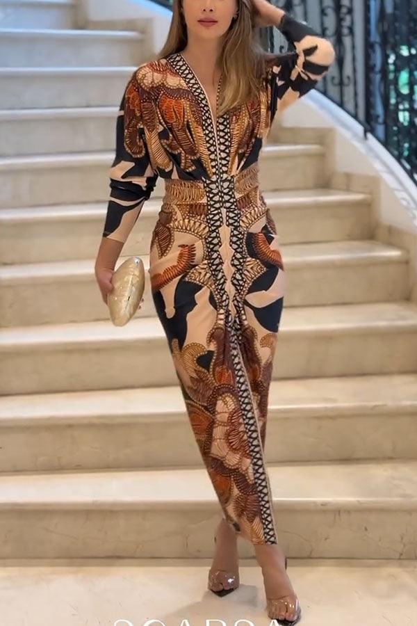 Monica | Printed Midi Dress