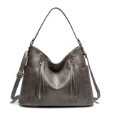 Hazel | Leather Fringed Bag