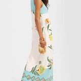Josephine | Floral Printed Midi Sleeveless Dress