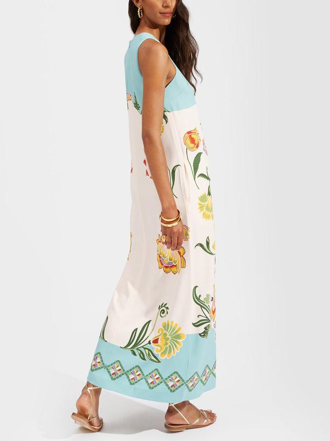 Josephine | Floral Printed Midi Sleeveless Dress