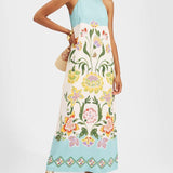Josephine | Floral Printed Midi Sleeveless Dress