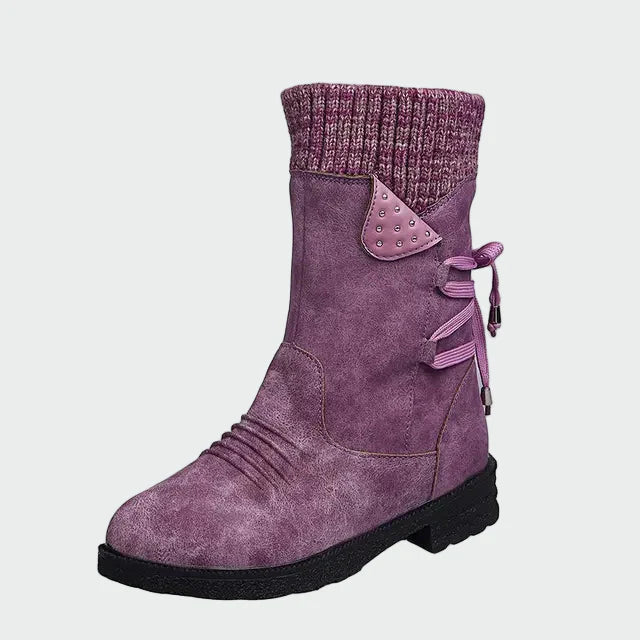 Vivienne | Elegant Leather Suede Ankle Boots