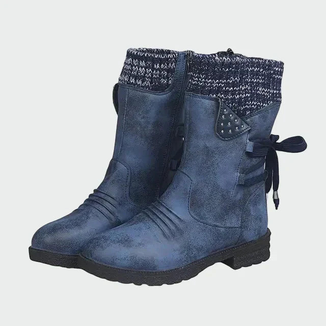 Vivienne | Elegant Leather Suede Ankle Boots