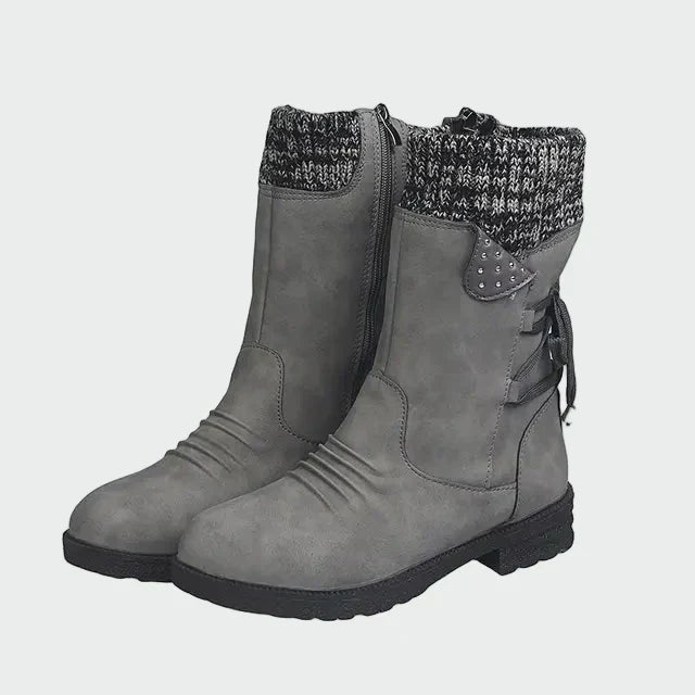 Vivienne | Elegant Leather Suede Ankle Boots