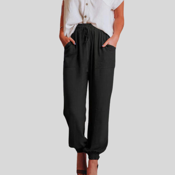 Louise | Elegant Drawstring Trousers