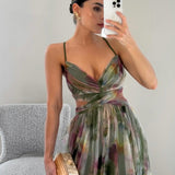 Betsy | Floral Printed Maxi V-Neck Dress