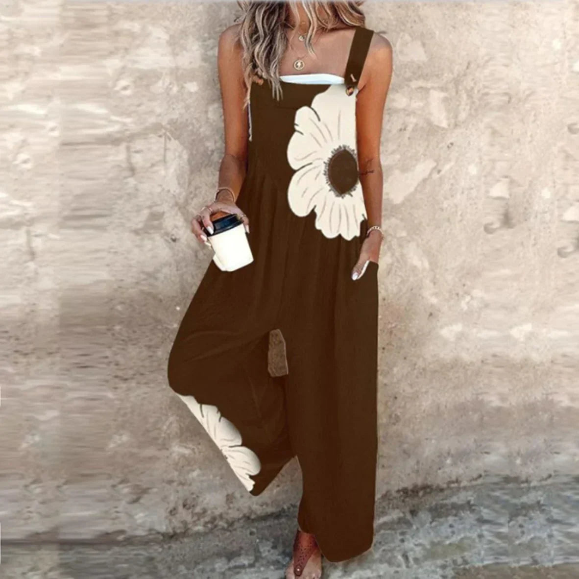 Comfortable Printed Dungarees