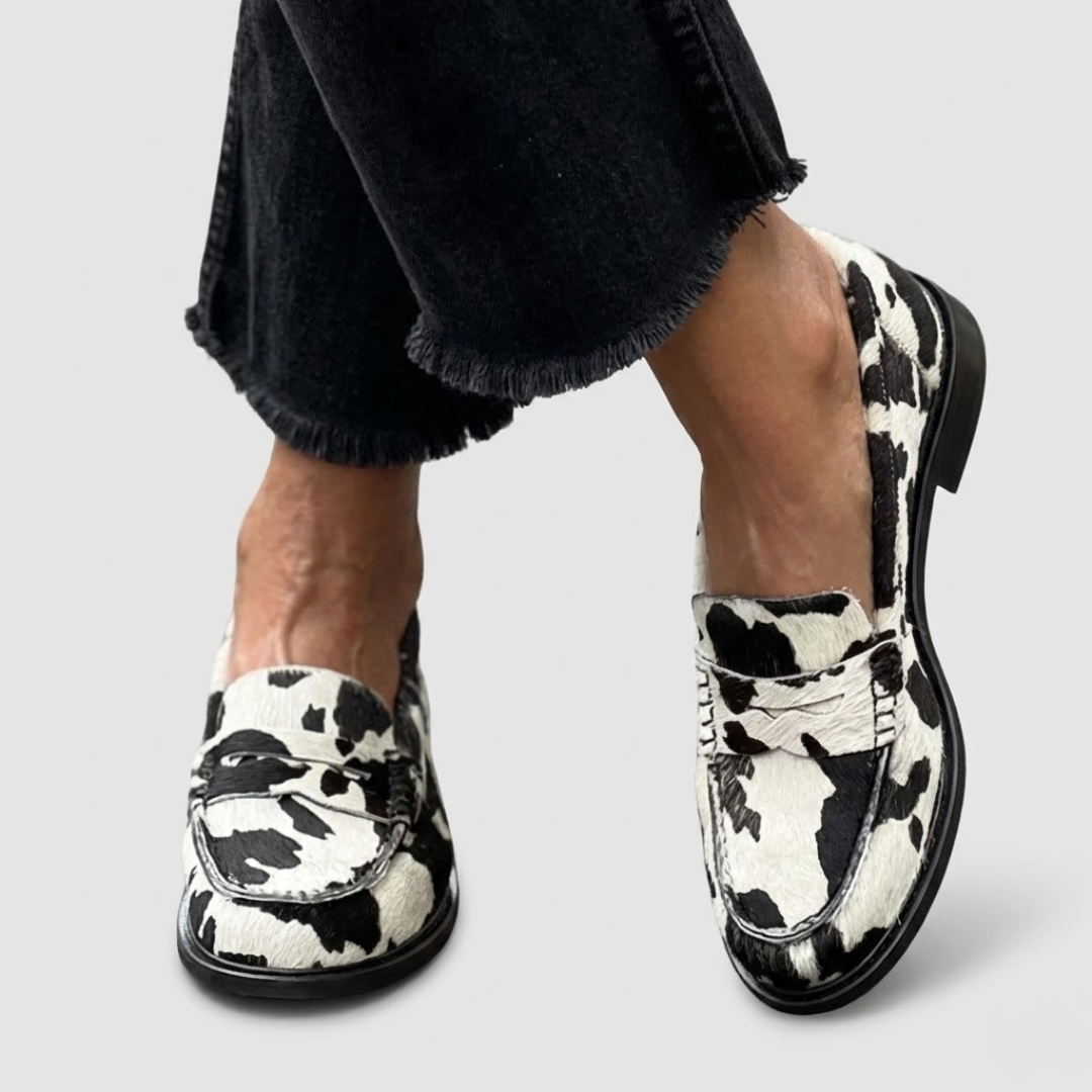 Georgina | Zebra-Print Loafers