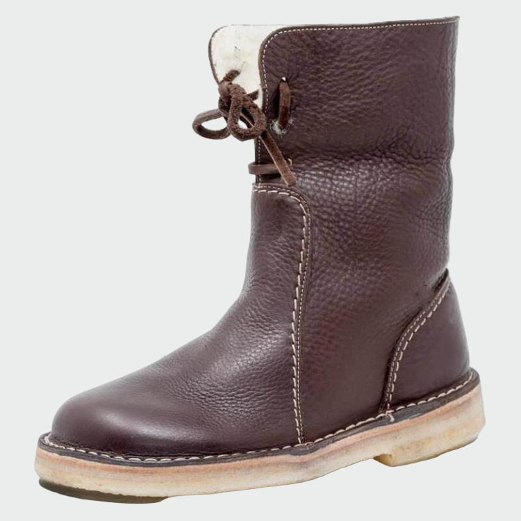 Martha | Waterproof Leather Wool-Blend Boots
