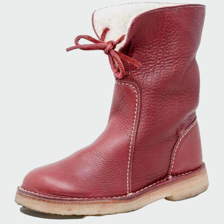 Martha | Waterproof Leather Wool-Blend Boots
