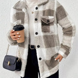 Freya | Elegant Fleece Striped Jacket