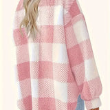 Freya | Elegant Fleece Striped Jacket