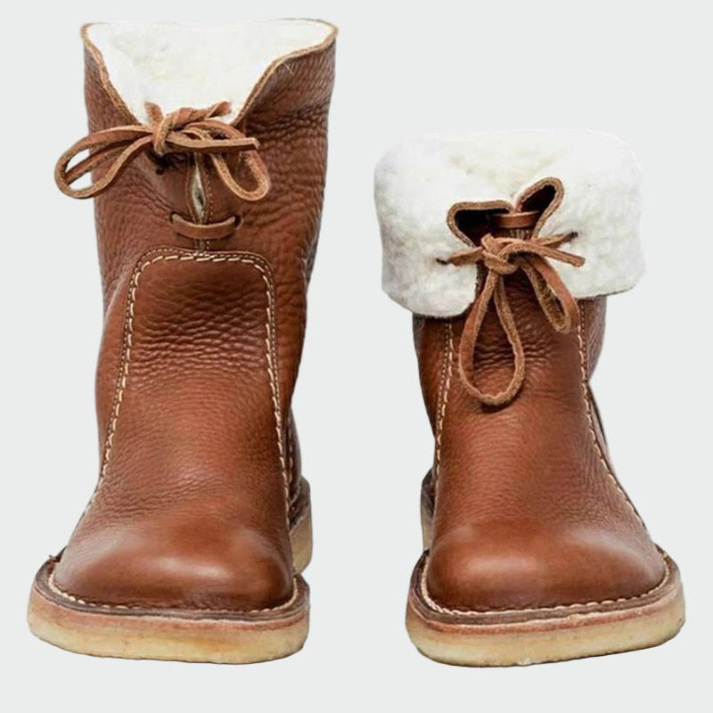 Martha | Waterproof Leather Wool-Blend Boots
